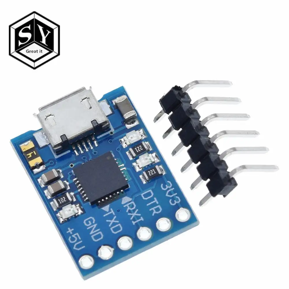 1 pièce Great IT CJMCU CP2102 MICRO USB vers UART TTL Module 6Pin convertisseur série UART STC remplacer FT232 nouveau pour Arduino