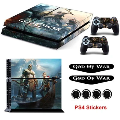 Ограниченная серия Бог войны Наклейки для оформления для Playstation 4 PS4 консоли Стикеры и PS4 2 контроллеры защитные чехлы - Цвет: GYTM1548