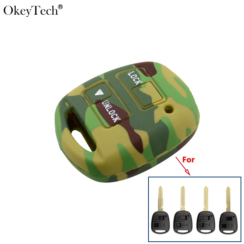 Funda de silicona para la mando de 3 botones para el Land Cruiser en negro Cover