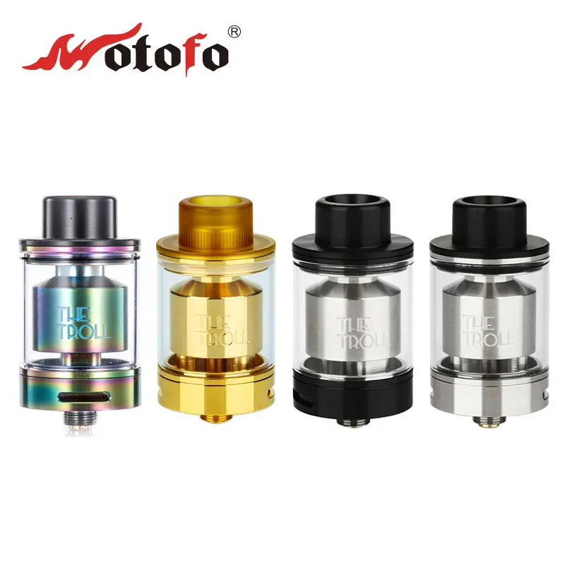 

Original WOTOFO The Troll RTA Tank 5ml The troll Atomizer Dual coil Huge Vapor One post Deck design e cigs Fun Vaping Tank