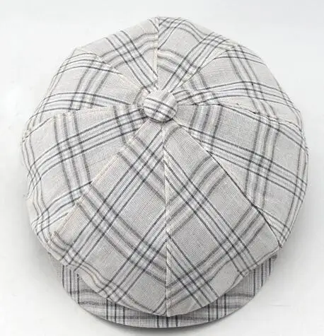 BFDADI Мужская Новая одноцветная винтажная Женская модная восьмиугольная кепка размер 57-60 мужская хлопковая кепка Newsboy берет шляпа художника - Цвет: 05 beige
