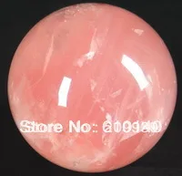 

00145" Pink Rose Quartz Rock Crystal Sphere, Crystal Ball 80mm