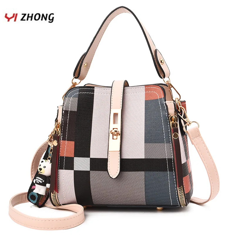 YIZHONG Fashion Women Bag Leather Handbags Bucket Shoulder Bag Large Capacity Crossbody Bags for Women Messenger Bags