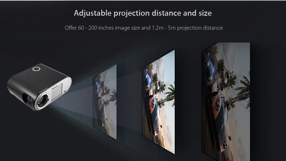 Exquizon GP90 PK T90 Projector 3200 Lumen 1080P HD 1280768 (Optional Android Projector with Bluetooth WIFI Support KODI AC3) (21)