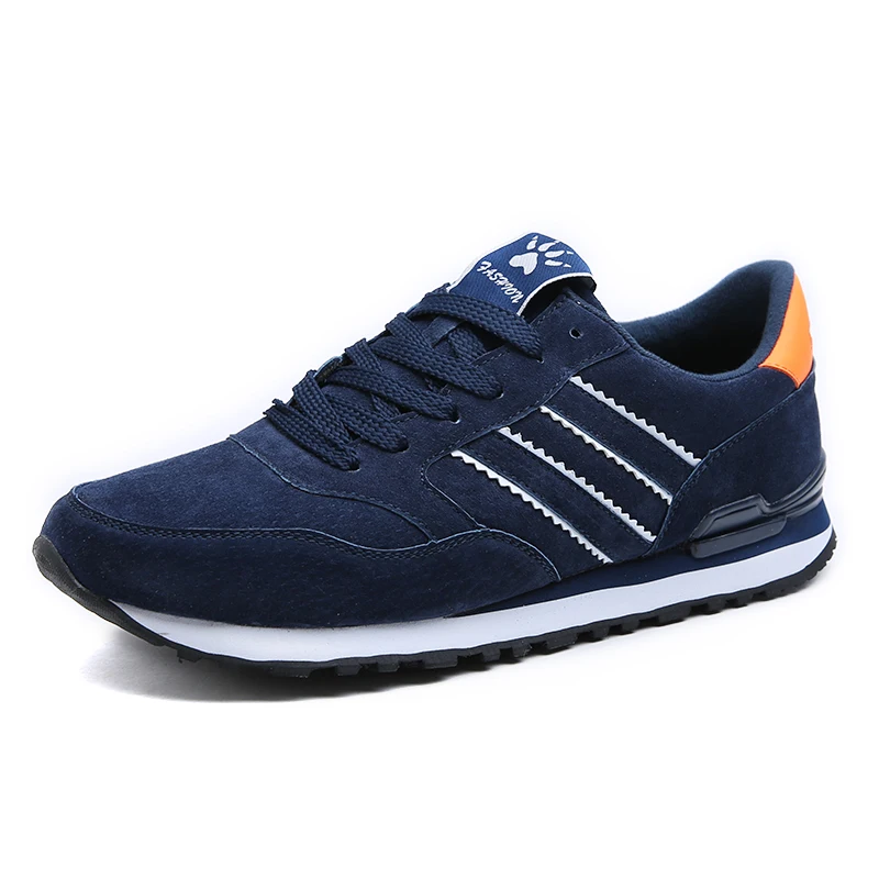 Дышащая Спортивная обувь для мужчин на шнуровке спортивные кроссовки Zapatillas спортивные мужские удобные беговые уличные Прогулочные кроссовки - Цвет: Blue