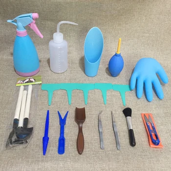 

21PCS Miniature Planting Gardening Tool Set Succulent Transplanting Tools Kit Mini Garden Tools Set Blue/Pink for wholesale