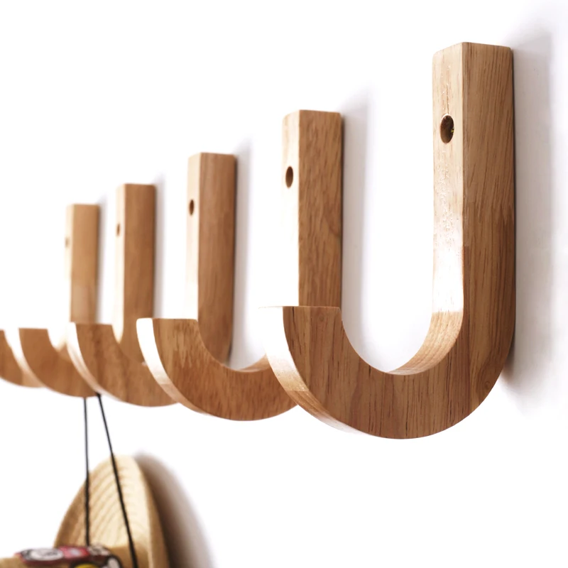 Wall Clothes Hanger Coat Wood Coat Rack Garden hook creative hook Wall