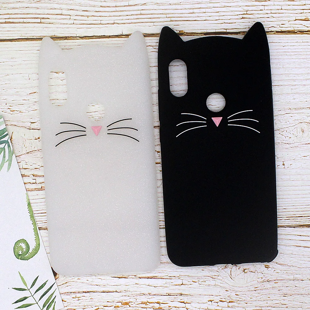 For Redmi Note 5 Pro Case Luxury Cute Cartoon Animal Beard Cat Ear Cover On For Xiaomi note 3 5X A1 6 5A Plus Cases Coque Fundas