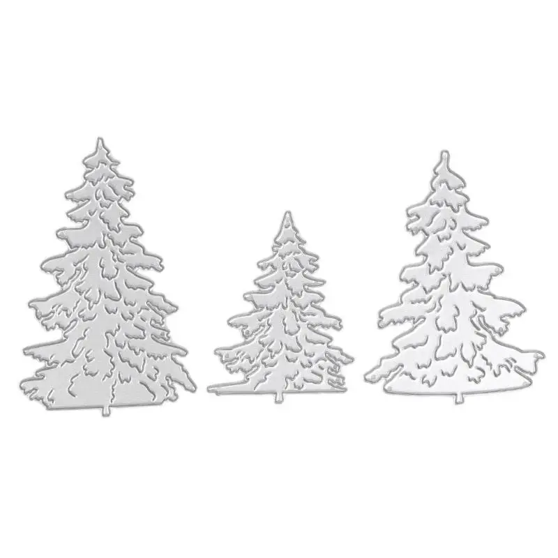 

3pcs Christmas Dies Metal Cutting Dies for Scrapbooking Embossing Folder Stencil Photo Album Decorative Christmas Tree Dies