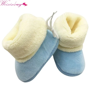 

Newborn Baby Flock Winter Keep Warm Pre-walker Shoes Infant Boy Girl Toddler Soft Soled First Walkers