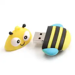 ALLOYSEED USB мобильный диск для хранения милый мультфильм пчела флеш-диск USB 2,0 8 ГБ/16 ГБ/32 ГБ/64 ГБ Портативный U диск памяти хранения данных