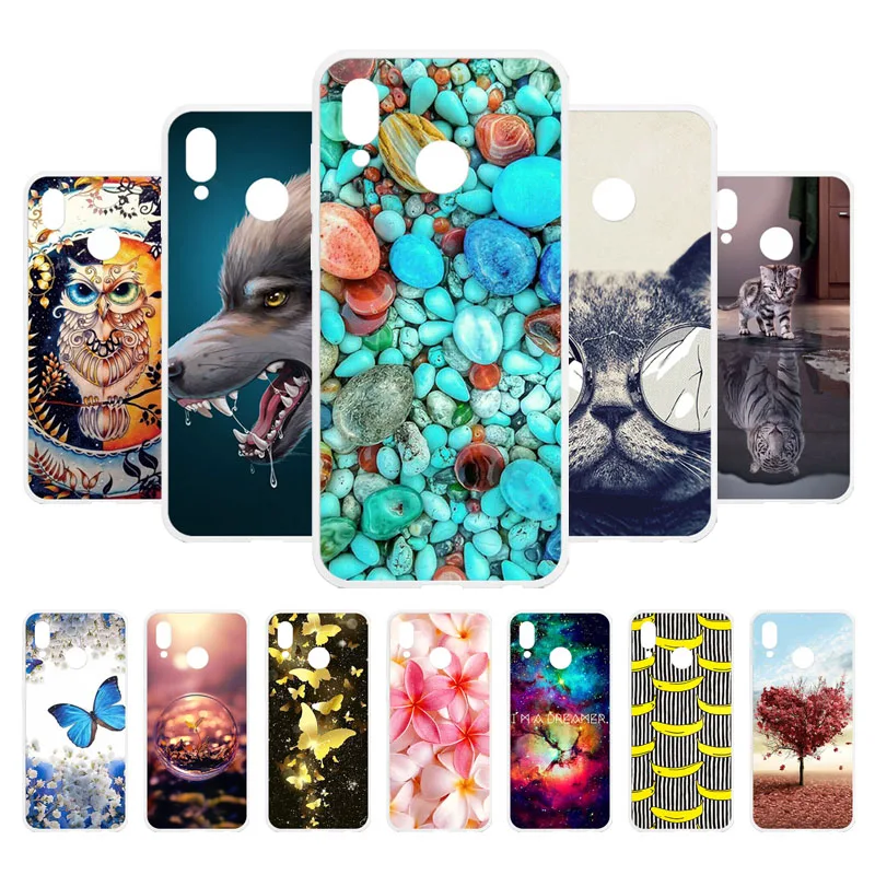 

Phone Cases For Huawei P Smart 2019 Case Silicone Soft TPU Back Cover For Funda Huawei P Smart 2019 Case Cover POT-LX1 POT-LX3