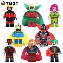 Строительные блоки 80 шт. PG8085 Super Heroes Rorschach Зеленый Фонарь Blink Mar-Vell Supergirl Comic Joker игрушки для детей