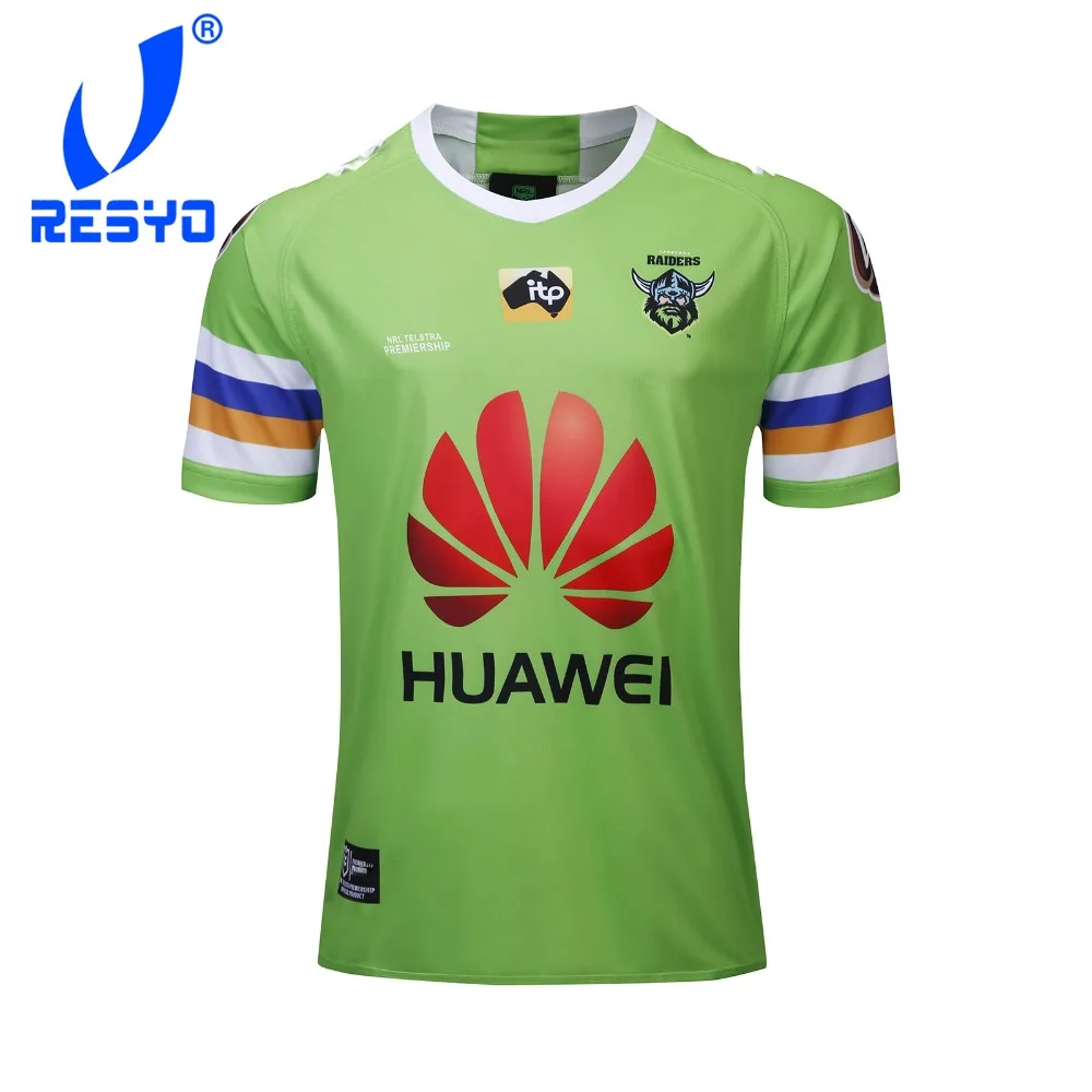 

RESYO for 2019 Canberra Raiders 2019 Men's Replica Home/Away Jersey RUGBY NRL Sport shirt Size:S-3XL Free Shipping