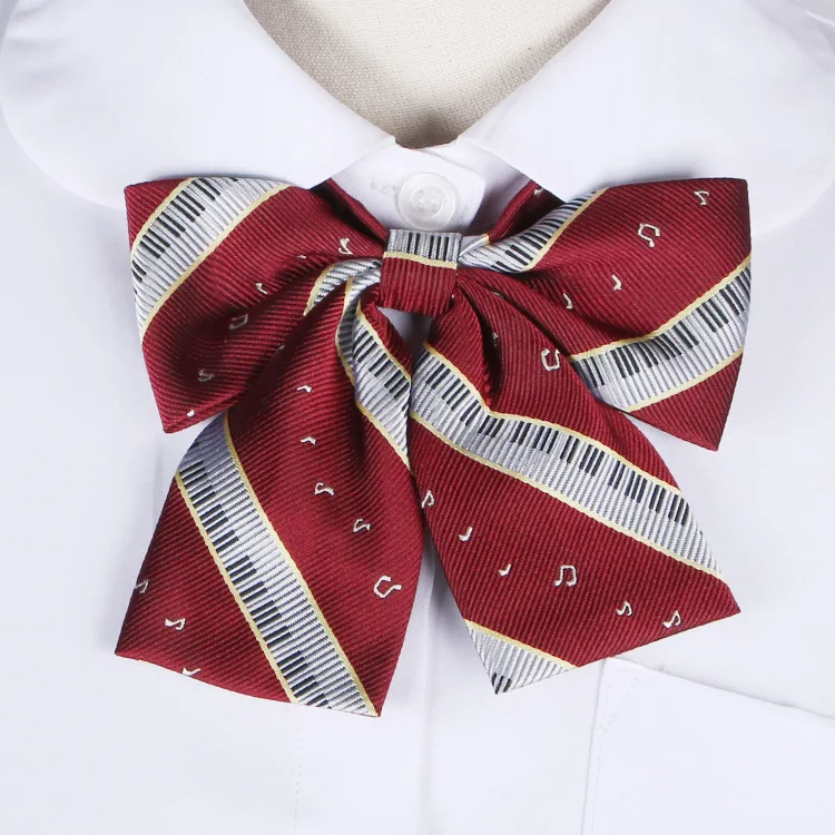 

Free shipping fashion piano music nots bow tie flowers music wild women bow tie