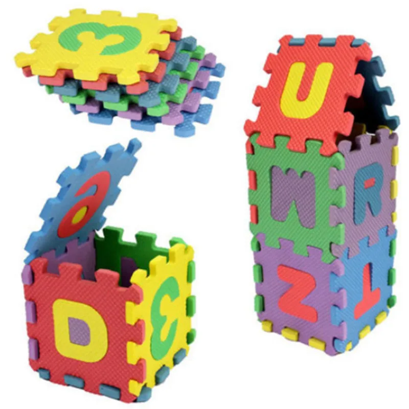36 шт./компл. маленький Размеры пены коврик для малышей и детей постарше с цифрами и буквами, развивающая головоломка блоки детские игрушки подарки