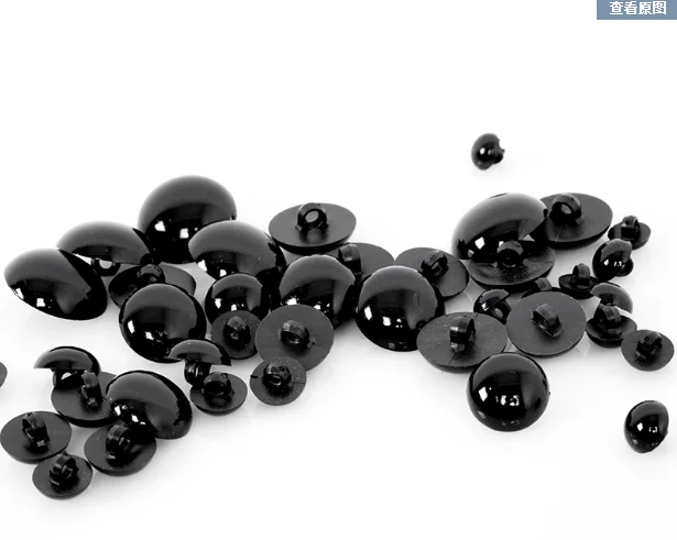 

Free shipping 100pcs/lot Black mushroom buttons DIY fabric toy doll eyes button baldheaded children decorative buttons 10mm-25mm