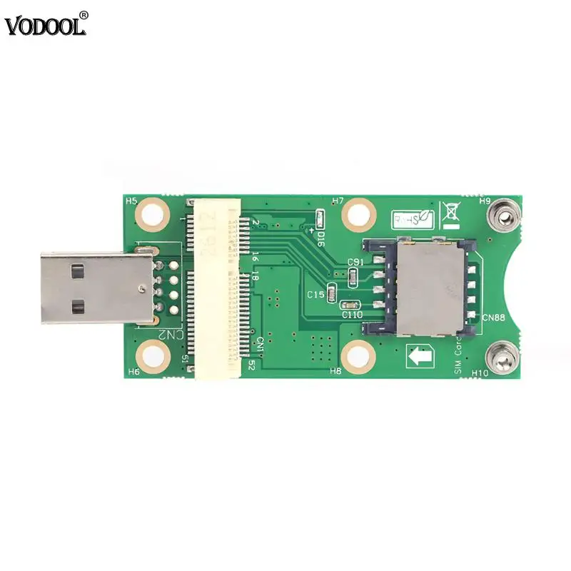 Mini PCI E to USB Adapter with SIM 8 Pin/ 6Pin Card Slot for WWAN/LTE