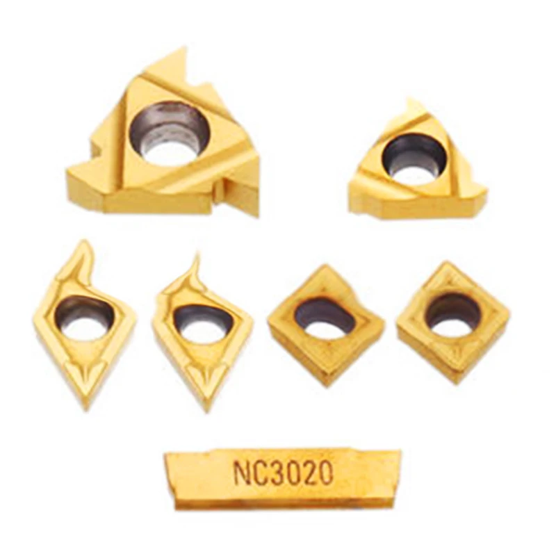 7pcs/set Carbide Inserts CCMT060204,11IR,16ER,MGMN200,DCMT070204 for CNC Lathe Threading Turning Tools