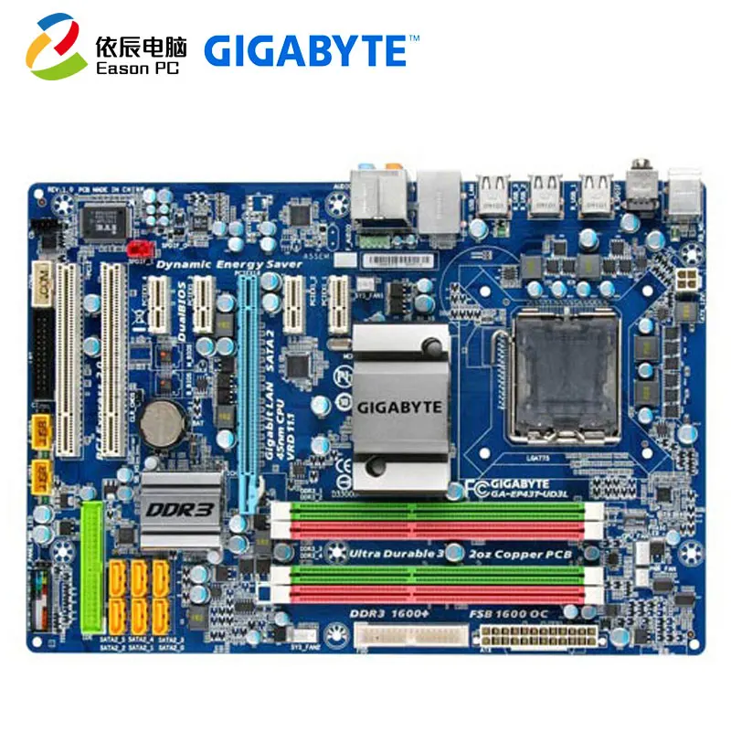 Материнская плата GIGABYTE GA-EP43T-UD3L LGA775 DDR3 16G ATX