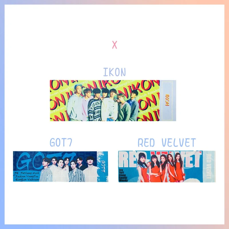 

1 Pcs GOT7 IKON REDVELVET Concert Support Hand Banner Fabric Hang Up Poster Stationery Set
