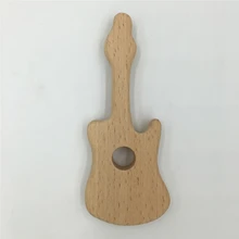 Baby Teething Toy Wooden guitar Teething Toys New Born Gift wooden Rattle Natural Organic Toys Wooden