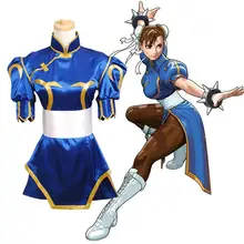 Dress anime street fighter chun li cosplay lolita girls dress