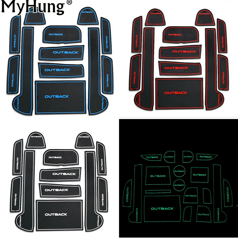 

Fit For Subaru Outback 2010 To 2014 Car Non-Slip Cup Cushion Door Mat Covers Cup Mat Stickers 12pcs Per Set Car Accessories