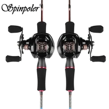 Spinpoler baitcasing Fishing Combo, включает удочку и катушку, легкий 1,8 м форель удилище, 6,3: 1 Baitcast Катушка, Бесплатный холщовый мешок