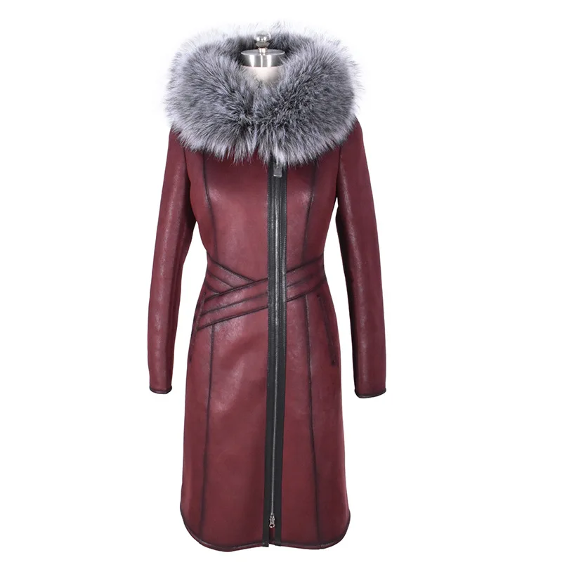Women Winter Jacket Leather Jacket Winter Coat Women Parka Plus Size 7XL Long Leather Coat Fur Collar Zipper Hooded Coats 2018 AS02 (8)