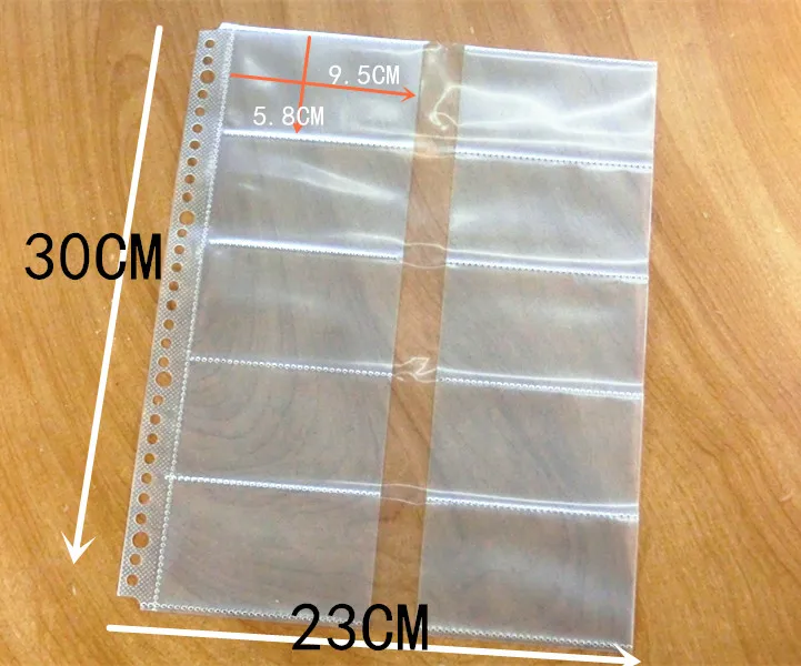 A4 30 отверстий свободные карточки на листья коллекция чехлов прозрачный мешок листы протекторы