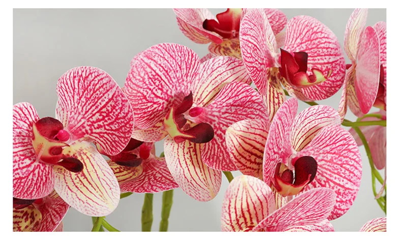 Flone Artificial Silk Fake Flowers 70cm Artificial Butterfly Orchid Flowers Branch Wedding Living room Home Warm Decoration (8)