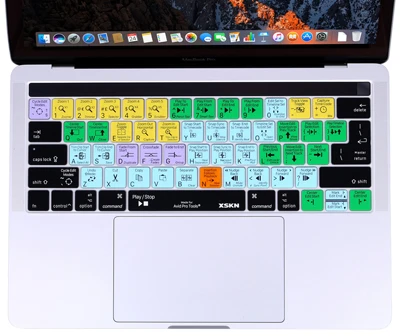 XSKN для adobe photoshop Lightroom unspoken InDesign клавиатура кожного покрова для Macbook Pro с сенсорной панелью ID 13 15 A1706 A1707 - Цвет: Avid Pro Tools