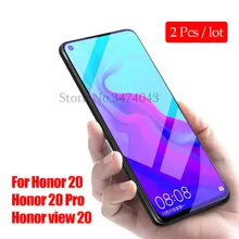 2 шт./лот, закаленное стекло для huawei Honor 20 Pro, защита экрана 9 H, анти-Blu-Ray стекло для Honor View 20 V20, защитная пленка