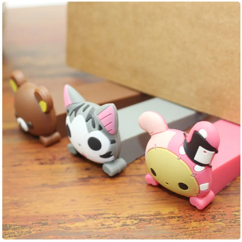 

1PC 9.5cm Cute Creative Silicone Door Stopper Cartoon Animals Decoration Finger Safety Protection Wedge Child Baby Safety Door