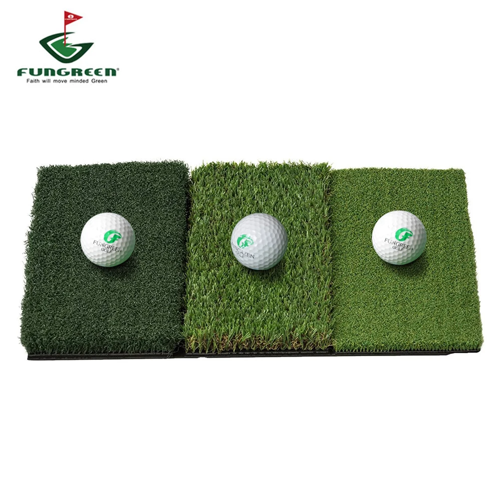 

Golf Hitting Mat, Indoor Outdoor Home Tri-Turf Golf Hit Mat, Portable Training Fairway , Driving, Chipping, Train