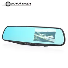 Autolover PZ452-A 4.3-Inch Automobile Car DVR 1080P Rearview Mirror Dash Cam With LCD Screen Design Support Night Vision