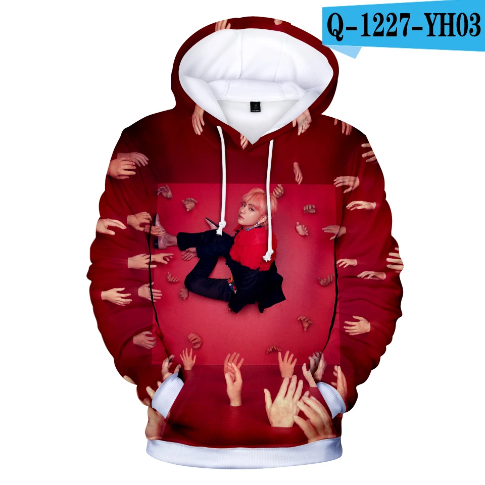BTS Pullover Comfortable Spring and Autumn New Womens Sports and Leisure Pullover Cute Hooded Sweater Unisex