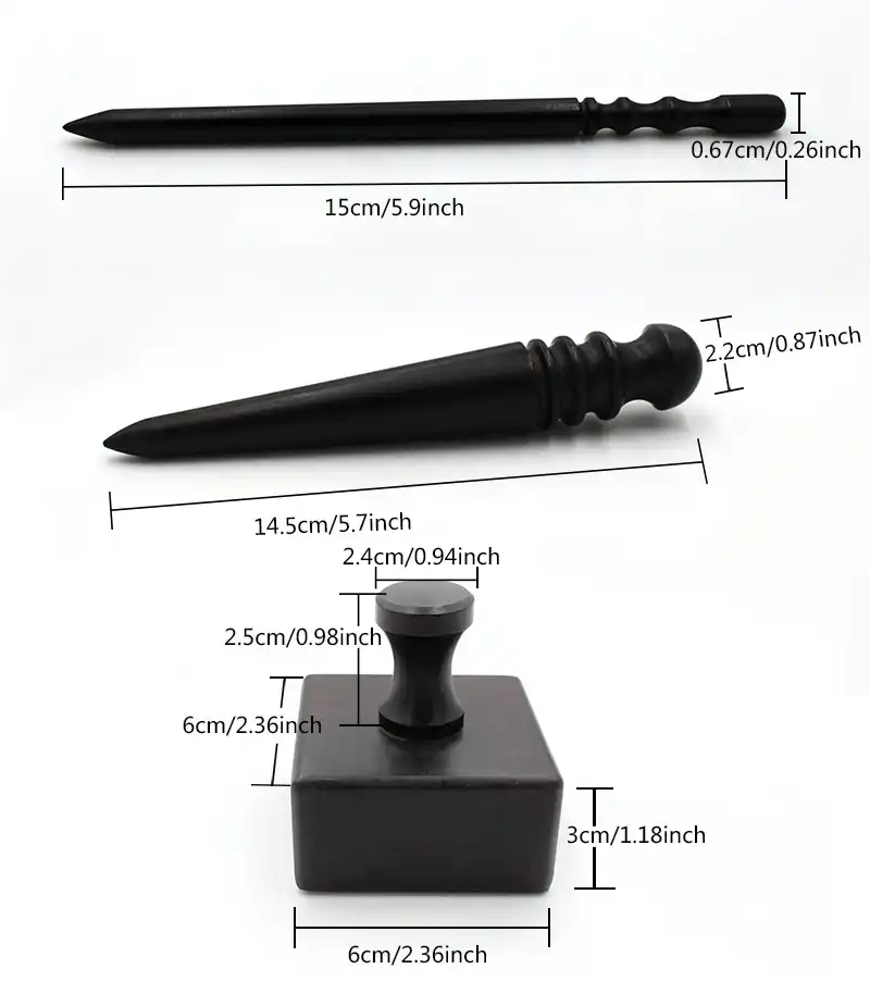 Blackwood Leather Edge Slicker Burnisher Wooden Craft Tools Durable