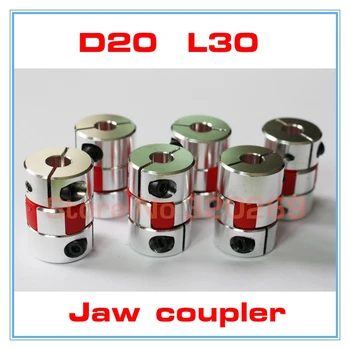 

12pcs shaft coupling Flexible Jaw spider plum coupler D20 L30 4mm 5mm 6mm, 6.35mm, 7mm, 8mm 10mm 1/4"