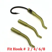 100 шт., аксессуары для ловли карпа, резиновый крючок, рукав, анти-спутывание лески, выравниватель, камуфляжная трубчатая леска, терминал, рыболовные снасти