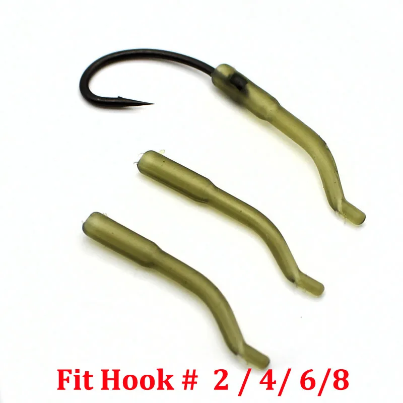 

100pcs Carp Fishing Accessories Rubber Hook Sleeve Anti tangle Line Aligner Camouflage Tube Line Terminal Fishing Tackle
