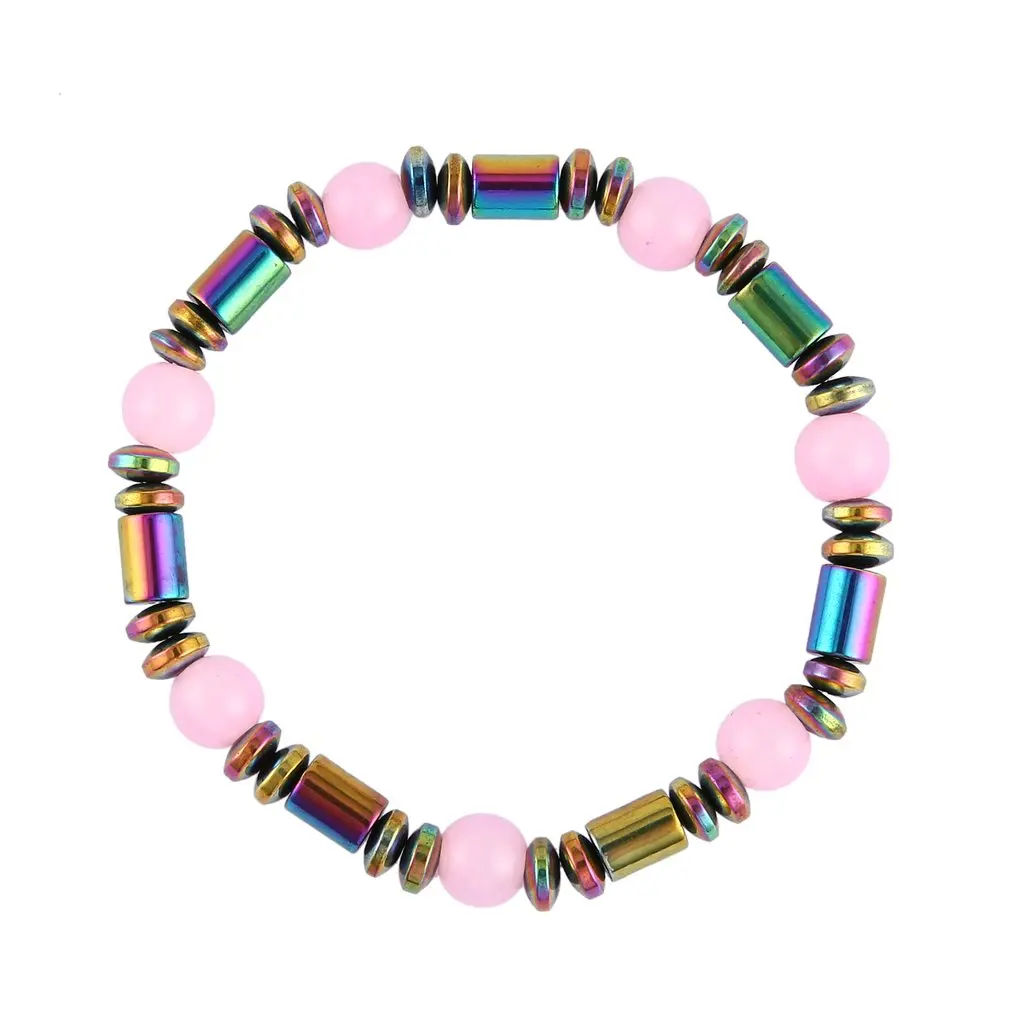 Unisex Malachite Hematite Bracelet Multi Colors