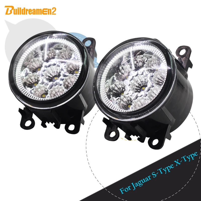 Buildreamen2 For Jaguar S Type X Type Car Left + Right Fog Light LED