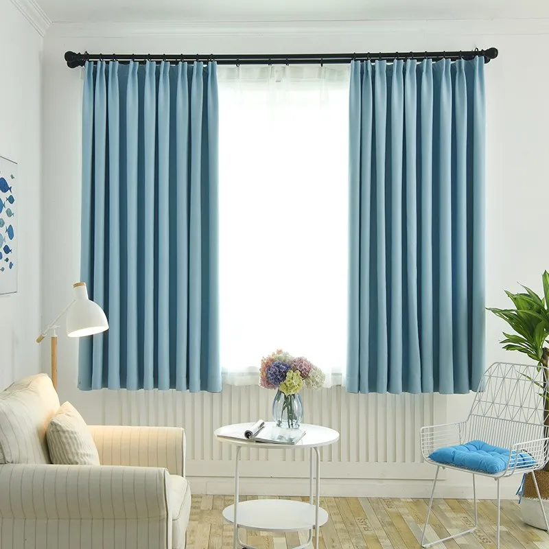 

Thick Fabric 90% Shading Curtains for Bedroom Living Room modern Blackout Curtain for window Solid Color window blind Drape 1pc
