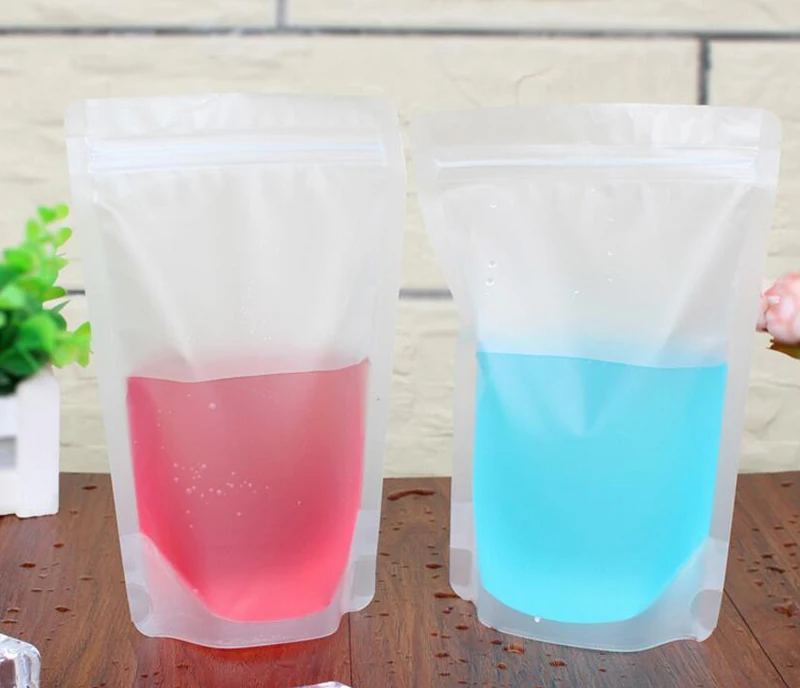 100Pcs Mini Series Size Food Moisture-proof  Bags, Frosted Transparent Bags Stand Up Pouch Ziplock Packaging for Snack,Cookies