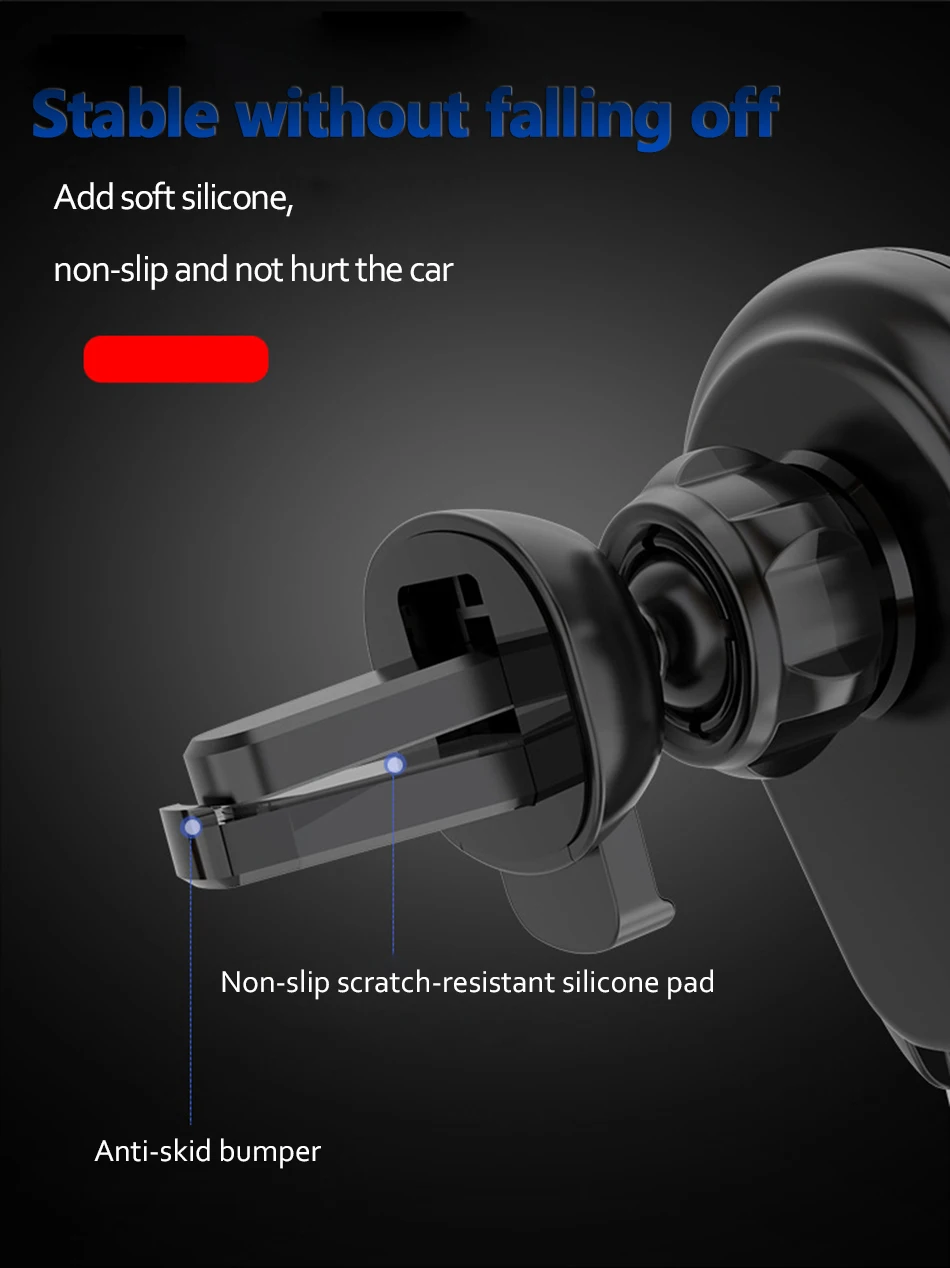 !ACCEZZ 2 in 1 Car Stand Quick Wireless Charger For iPhone 8 X Xiaomi HUAWEI Mount 360 Degree Sticky ABS Phone Wireless Charging (5)
