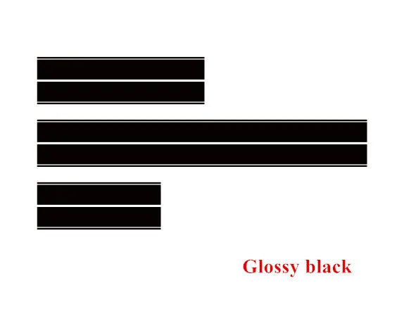Для Renault Clio Motor Sport Styling Stripes украшение всего тела наклейка авто капот крыша хвост виниловая наклейка автомобильные аксессуары - Название цвета: Glossy black