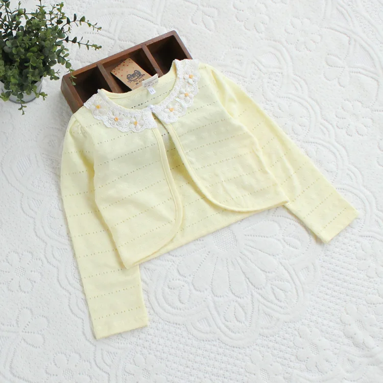 2017 baby girl cotton coat pink sweater cardigans long sleeve girl