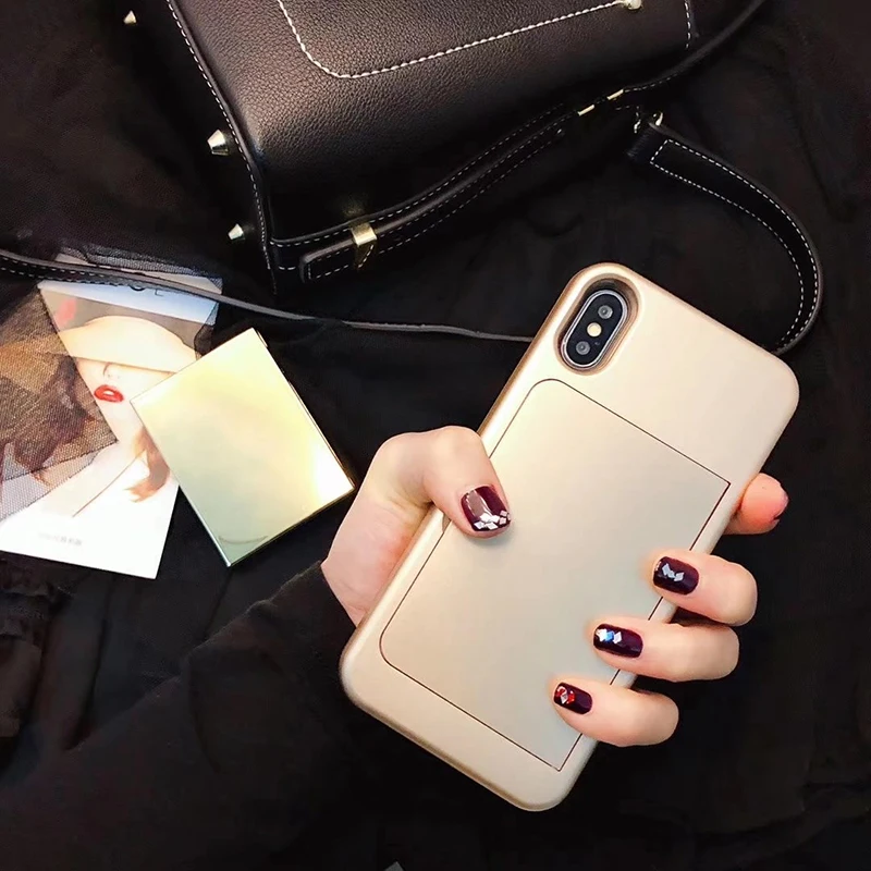 Зеркальный чехол для iPhone X 8 plus тени век макияж телефона s Apple 7 Plus 6 S Женский чехол| |